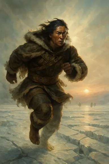 Atanarjuat (Rychlý běžec) – AI ilustrace