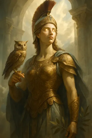 Athéna – AI ilustrace