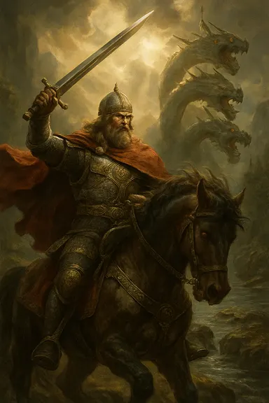 Dobryňa Nikitič – AI ilustrace