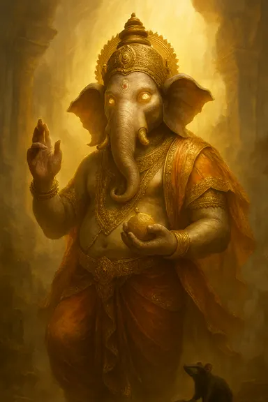 Ganéša – AI ilustrace