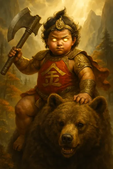 Kintarō – AI ilustrace