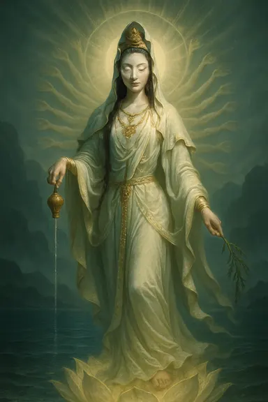 Kuan-jin (Guanyin) – AI ilustrace