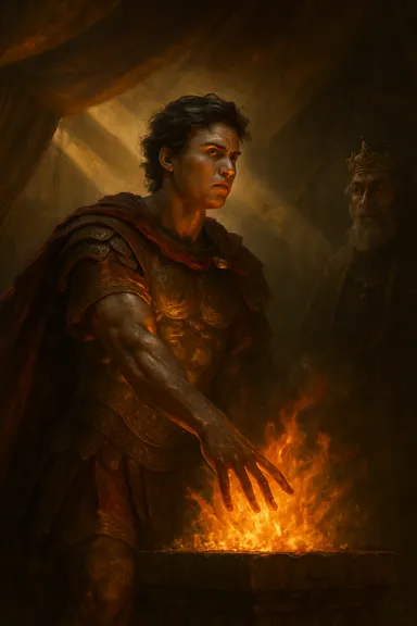 Mucius Scaevola – AI ilustrace