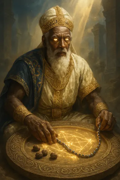 Òrúnmìlà – AI ilustrace
