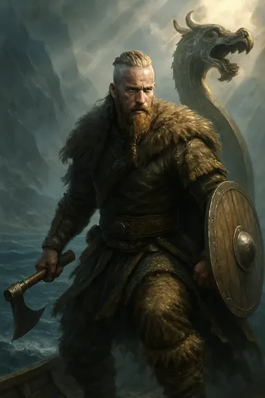 Ragnar Lodbrok – AI ilustrace
