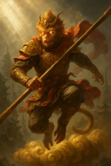 Sun Wu-kchung – AI ilustrace