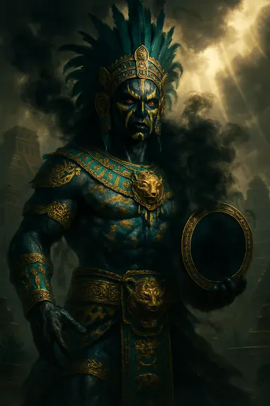 Tezcatlipoca – AI ilustrace
