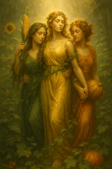 Tři sestry – AI ilustrace