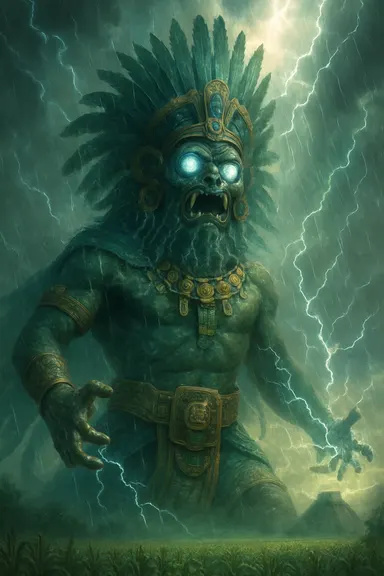 Tlaloc – AI ilustrace