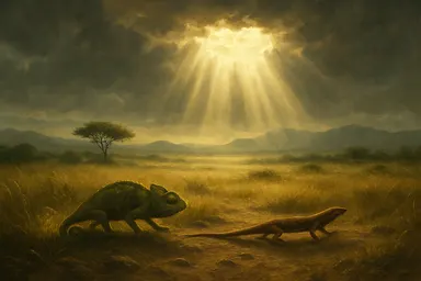 Chameleon, ještěrka a původ smrti
